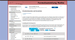 Desktop Screenshot of formelsammlung-mathe.de
